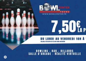 Bowling à 7,50€ la partie : du 5 au 22 avril 2025 